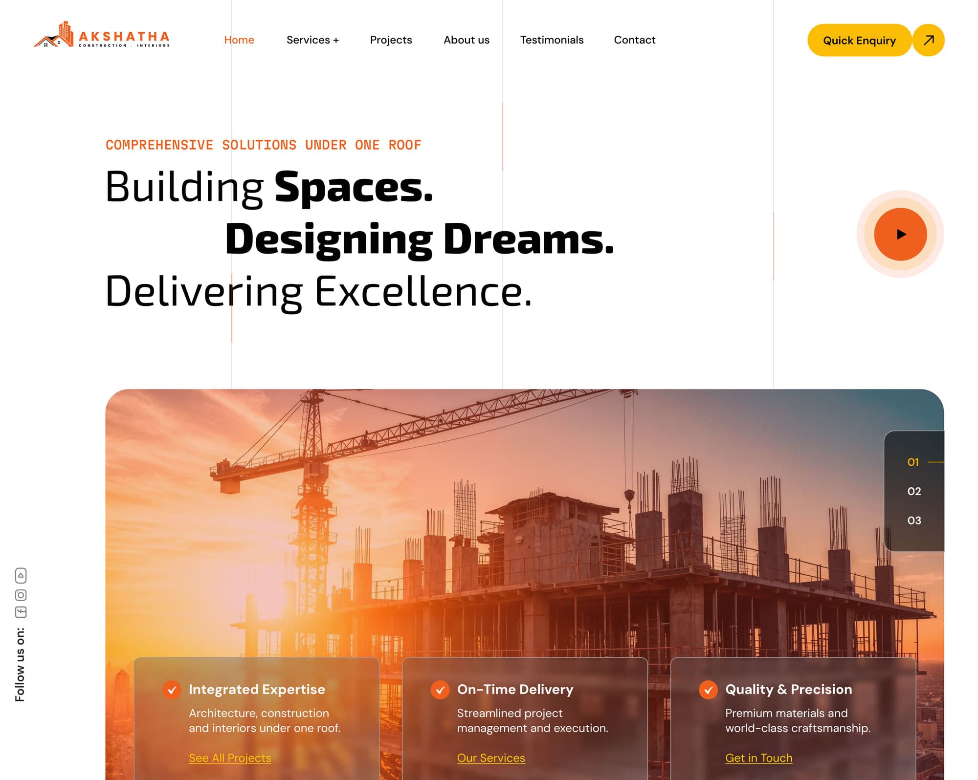 Akshatha Construction (UI Design)
