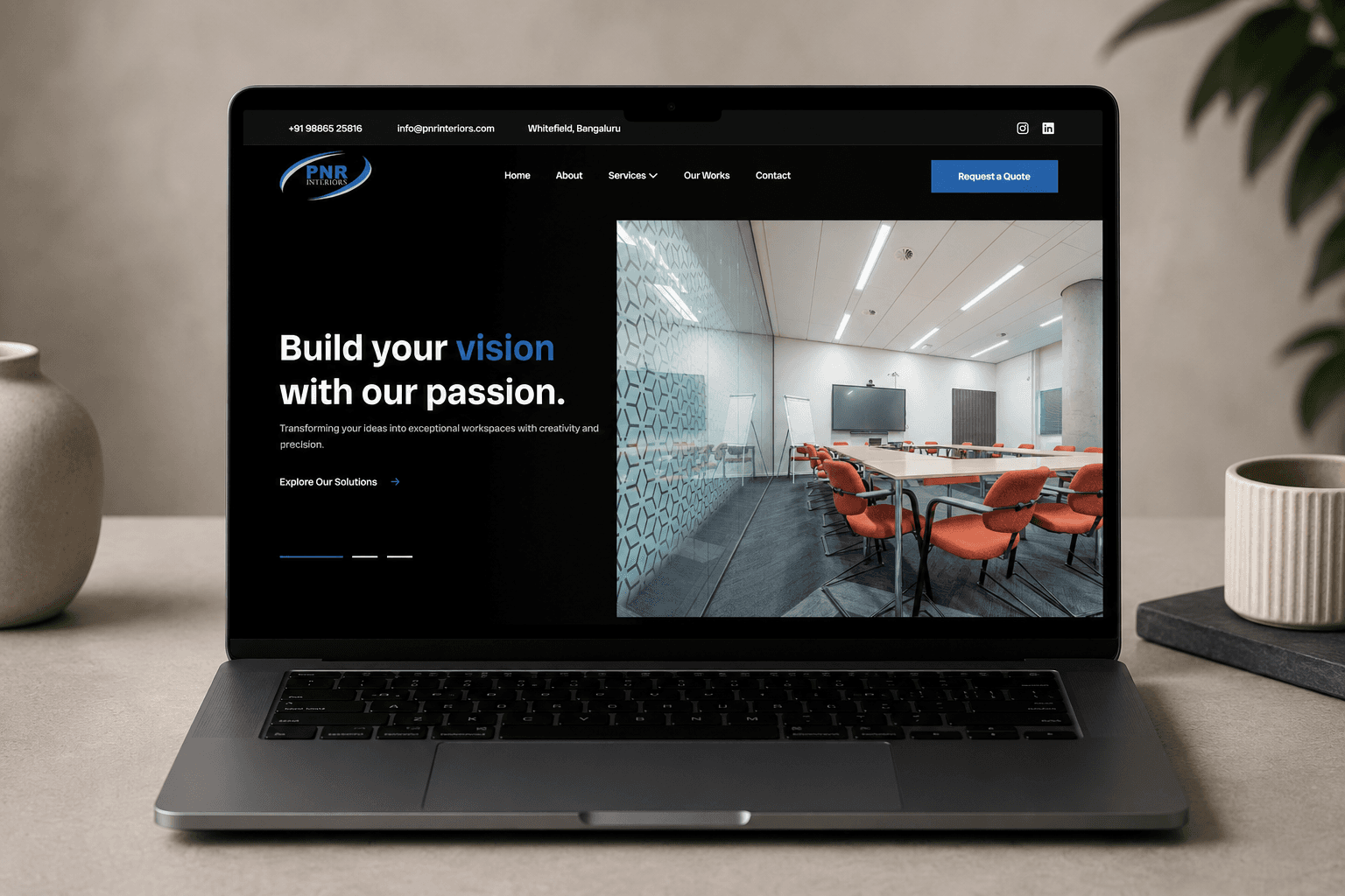 PNR Interiors — Web Design & Development